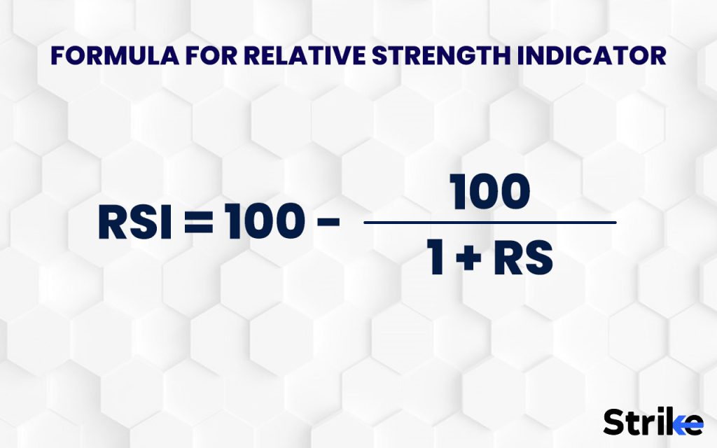 Formula for Relative Strength indicator