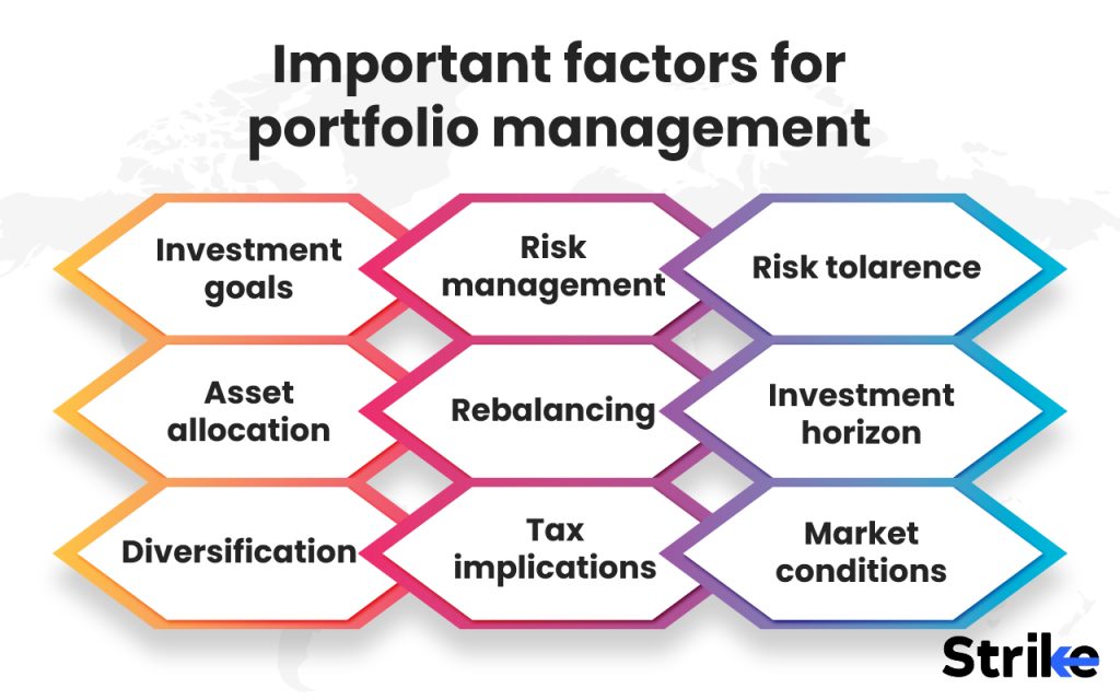 What are the important factors for portfolio management