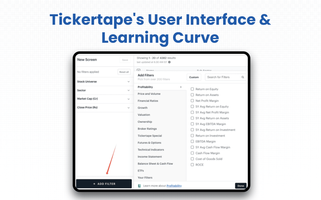 User Interface & Learning Curve